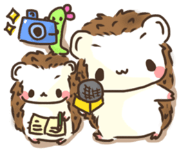 Hedgehog 'Hari-san' in summer sticker #6066920