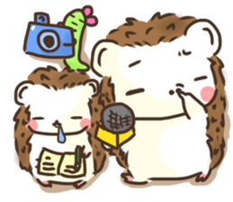 Hedgehog 'Hari-san' in summer sticker #6066921