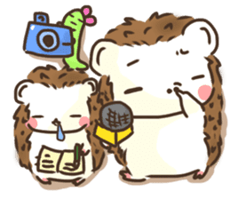 Hedgehog 'Hari-san' in summer sticker #6066921