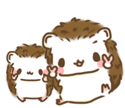 Hedgehog 'Hari-san' in summer sticker #6066922