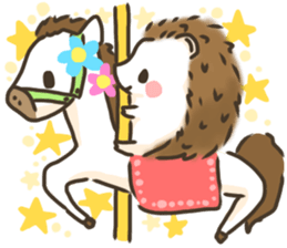 Hedgehog 'Hari-san' in summer sticker #6066928