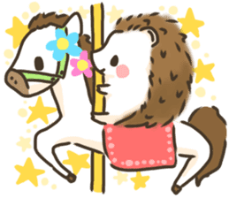 Hedgehog 'Hari-san' in summer sticker #6066928