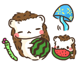 Hedgehog 'Hari-san' in summer sticker #6066930