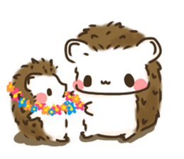 Hedgehog 'Hari-san' in summer sticker #6066932