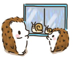 Hedgehog 'Hari-san' in summer sticker #6066934