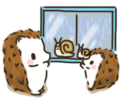 Hedgehog 'Hari-san' in summer sticker #6066934