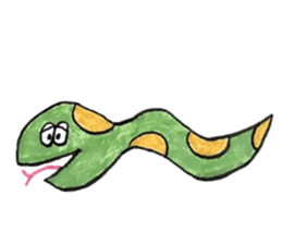 green snake w/yellow dot sticker #6067216