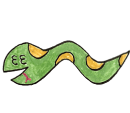 green snake w/yellow dot sticker #6067218