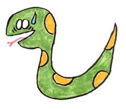 green snake w/yellow dot sticker #6067219