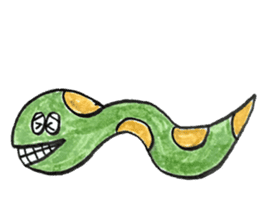 green snake w/yellow dot sticker #6067220