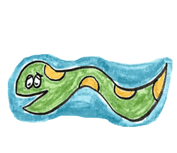 green snake w/yellow dot sticker #6067221