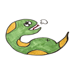 green snake w/yellow dot sticker #6067233
