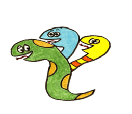green snake w/yellow dot sticker #6067236