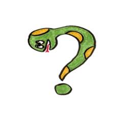 green snake w/yellow dot sticker #6067237