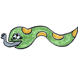 green snake w/yellow dot sticker #6067254