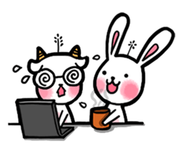 Hua rabbit & Mi sheep sticker #6068690