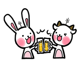 Hua rabbit & Mi sheep sticker #6068694