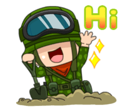 Taiwan cute army story sticker #6069856