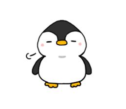 The head's penguin of a rice-ball-shaped sticker #6070304