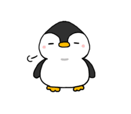 The head's penguin of a rice-ball-shaped sticker #6070304