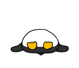 The head's penguin of a rice-ball-shaped sticker #6070309
