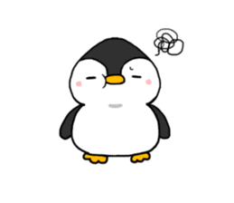 The head's penguin of a rice-ball-shaped sticker #6070313