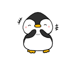 The head's penguin of a rice-ball-shaped sticker #6070314