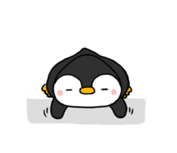 The head's penguin of a rice-ball-shaped sticker #6070329