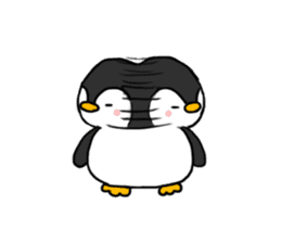 The head's penguin of a rice-ball-shaped sticker #6070333