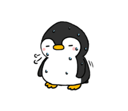 The head's penguin of a rice-ball-shaped sticker #6070335