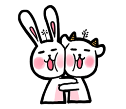 Hua rabbit & Mi sheep (part 2) sticker #6070373
