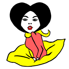 lovely heart hair Girl