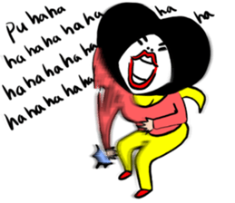 lovely heart hair Girl sticker #6070501