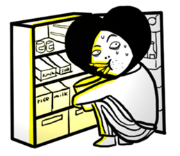 lovely heart hair Girl sticker #6070503