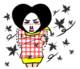 lovely heart hair Girl sticker #6070506