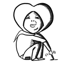 lovely heart hair Girl sticker #6070511