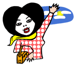 lovely heart hair Girl sticker #6070516