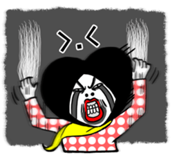 lovely heart hair Girl sticker #6070520