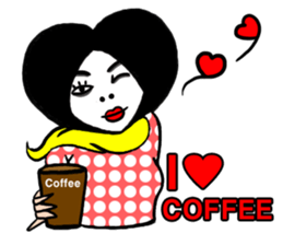 lovely heart hair Girl sticker #6070521