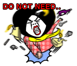 lovely heart hair Girl sticker #6070522