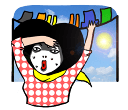 lovely heart hair Girl sticker #6070527