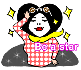 lovely heart hair Girl sticker #6070530