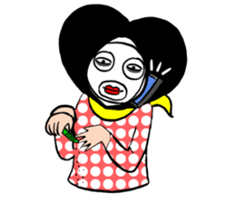 lovely heart hair Girl sticker #6070531