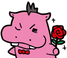 Mohawk Hippopotamus sticker #6070936