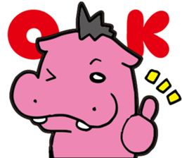 Mohawk Hippopotamus sticker #6070939