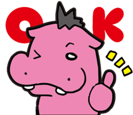 Mohawk Hippopotamus sticker #6070939