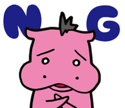 Mohawk Hippopotamus sticker #6070940