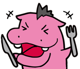 Mohawk Hippopotamus sticker #6070942