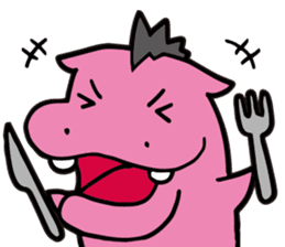 Mohawk Hippopotamus sticker #6070942