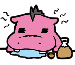 Mohawk Hippopotamus sticker #6070943